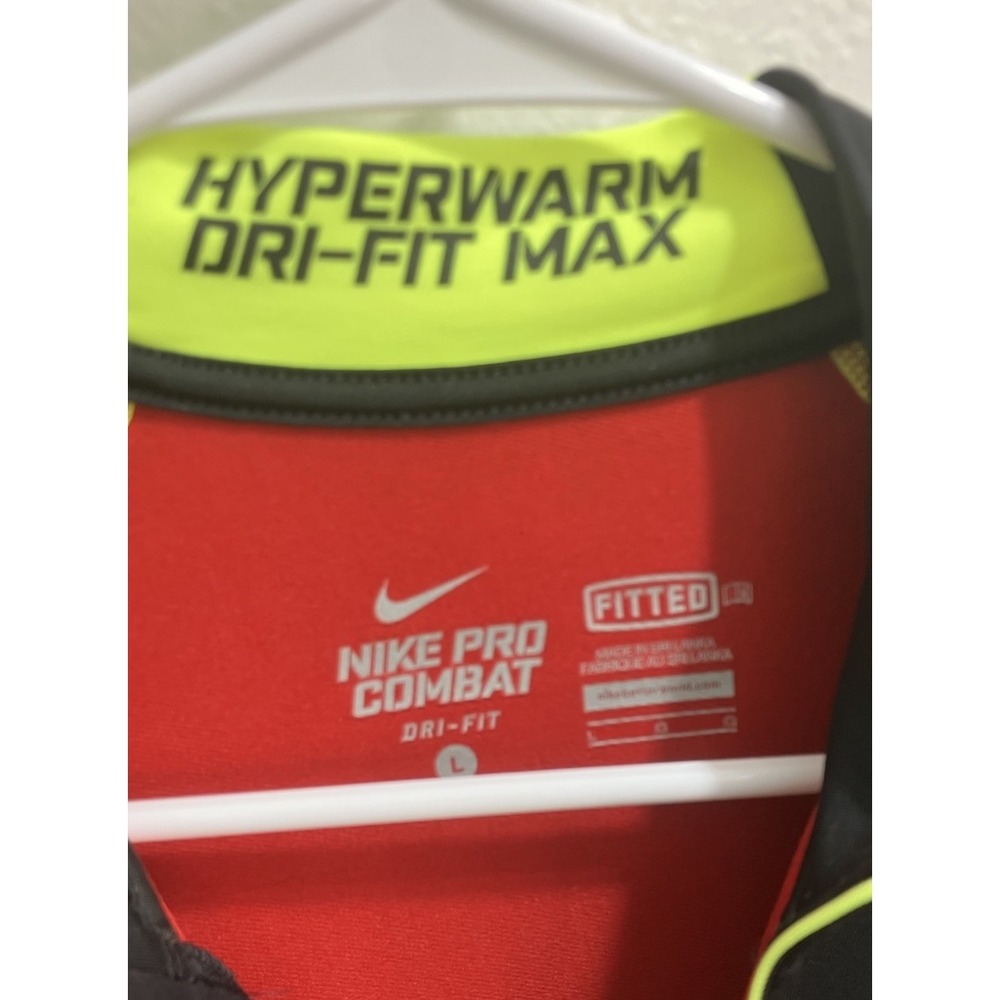 Nike Pro Combat Hyperwarm Dri-Fit Max 1/4 Zip With Fitted Pants Base Layer Large - Picture 9 of 10